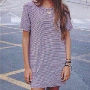 red and white striped t-shirt dress
